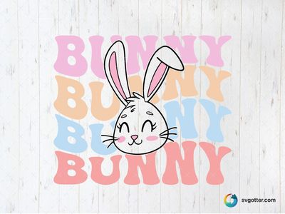 Easter Bunny Typography, Best for children, best on t-shirt, best to be applied with heat transfer vinyl