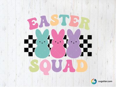 Easter Squad Bunnies, Best for Easter enthusiasts, best on t-shirts, best to be applied with sublimation