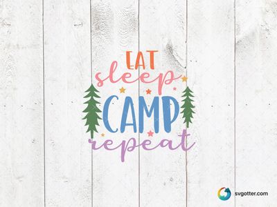 Eat Sleep Camp Repeat, Best for campers, best on t-shirt, best to be applied with heat transfer vinyl