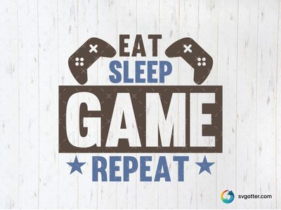 Eat Sleep Game Repeat Design, Best for gamers, best on t-shirt, best to be applied with screen printing