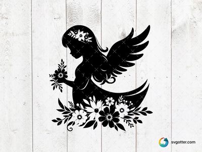 Elegant Angel with Wings, Best for spiritual enthusiasts, best on wall art, best to be applied with sublimation