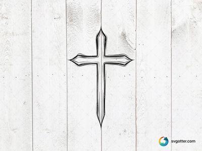 Elegant Cross Design, Best for Christians, best on wall art, best to be applied with engraving