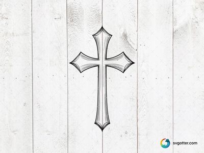 Elegant Cross Design, Best for Christians, best on wall art, best to be applied with engraving
