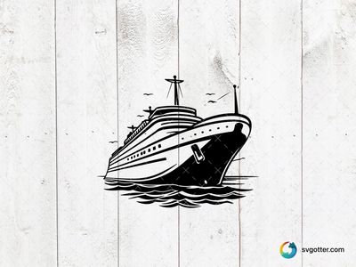 Elegant Cruise Ship Illustration, Best for travelers, best on wall art, best to be applied with screen printing