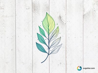 Elegant Leaf Illustration, Best for nature enthusiasts, best on wall art, best to be applied with print and cut
