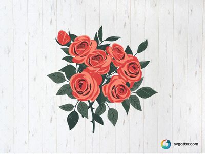 Elegant Rose Bouquet, Best for flower enthusiasts, best on wall art, best to be applied with sublimation