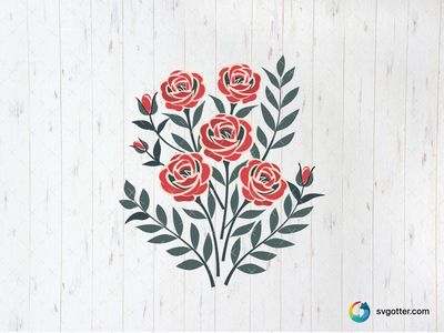 Elegant Rose Bouquet, Best for flower enthusiasts, best on wall art, best to be applied with sublimation