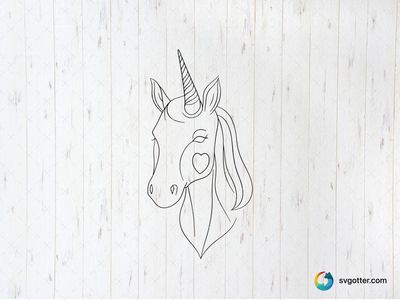 Elegant Unicorn Line Art, Best for artists, best on wall art, best to be applied with line drawing