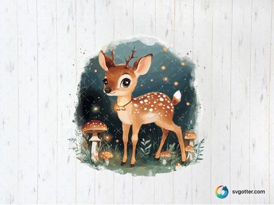 Enchanted Forest Deer, Best for nature lovers, best on wall art, best to be applied with sublimation