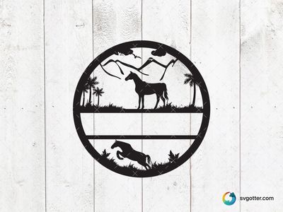 Equestrian Silhouette Scene, Best for sports fans, best on wall art, best to be applied with laser cutting