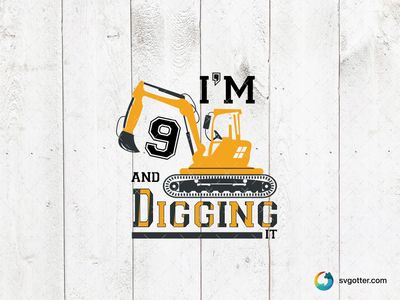 Excavator Birthday Design, Best for child, best on t-shirt, best to be applied with heat transfer vinyl