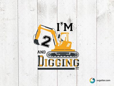 Excavator Birthday Design, Best for child, best on t-shirt, best to be applied with heat transfer vinyl