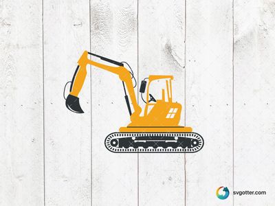 Excavator Illustration, Best for engineer, best on wall art, best to be applied with print and cut