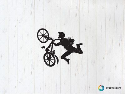 Extreme Biking Silhouette, Best for sports enthusiasts, best on t-shirt, best to be applied with screen printing