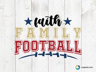 Family Football Design, Best for sports fans, best on t-shirts, best to be applied with screen printing