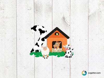 Farm Animal Number 2, Best for children, best on baby onesies, best to be applied with sublimation