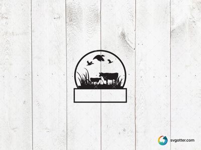 Farm Silhouette Scene, Best for farmers, best on wall art, best to be applied with screen printing