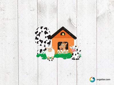 Farmyard Number Nine, Best for children, best on t-shirt, best to be applied with sublimation