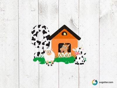 Farmyard Number Nine, Best for children, best on t-shirt, best to be applied with sublimation