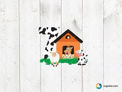 Farmyard Number Seven, Best for child, best on t-shirt, best to be applied with sublimation