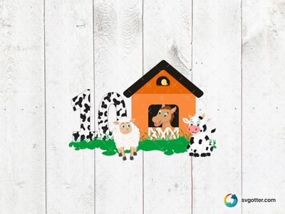 Farmyard Number Ten, Best for children, best on t-shirt, best to be applied with sublimation