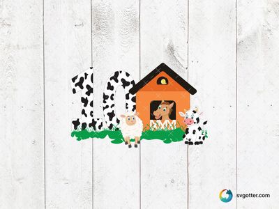 Farmyard Number Ten, Best for children, best on t-shirt, best to be applied with sublimation
