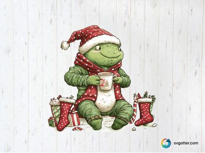 Festive Grinch with Gifts, Best for holiday enthusiasts, best on mugs, best to be applied with sublimation