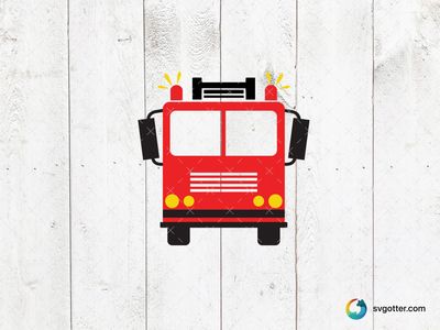 Fire Truck Illustration, Best for emergency services enthusiasts, best on t-shirt, best to be applied with screen printing