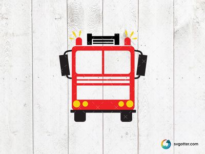 Fire Truck Illustration, Best for emergency services enthusiasts, best on t-shirt, best to be applied with screen printing