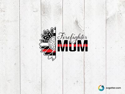 Firefighter Mom Design, Best for mom, best on t-shirt, best to be applied with heat transfer vinyl