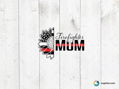 Firefighter Mom Design, Best for mom, best on t-shirt, best to be applied with heat transfer vinyl