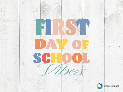 First Day of School Vibes, Best for students, best on t-shirt, best to be applied with screen printing
