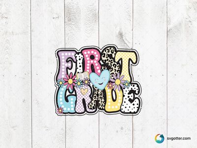 First Grade Fun Design, Best for students, best on t-shirt, best to be applied with heat transfer vinyl