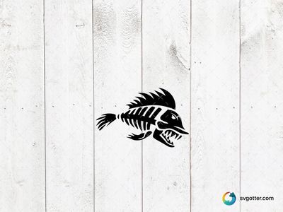 Fish Skeleton Design, Best for fishermen, best on t-shirt, best to be applied with screen printing