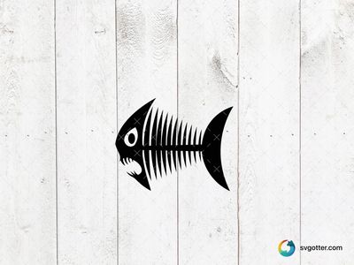 Fish Skeleton Design, Best for fisherman, best on t-shirt, best to be applied with screen printing