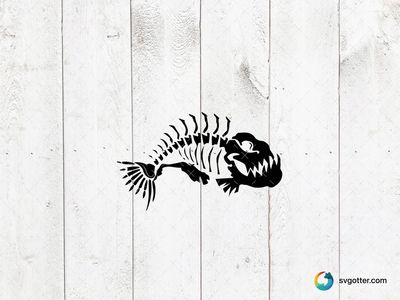 Fish Skeleton Design, Best for hobbyists, best on t-shirt, best to be applied with screen printing