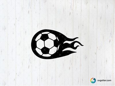 Flaming Soccer Ball, Best for sports fans, best on t-shirt, best to be applied with heat transfer vinyl