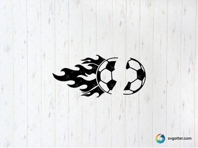Flaming Soccer Ball, Best for sports fans, best on t-shirt, best to be applied with heat transfer vinyl