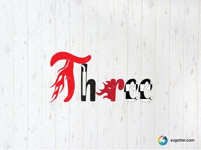 Flaming Three Racing Design, Best for sports fans, best on t-shirt, best to be applied with heat transfer vinyl