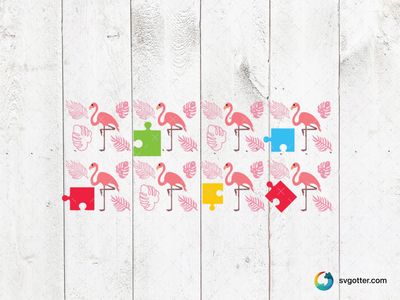 Flamingo Puzzle Awareness, Best for activists, best on tote bags, best to be applied with sublimation