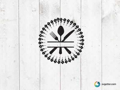 Floral Cutlery Design, Best for home decor enthusiasts, best on wall art, best to be applied with decal application