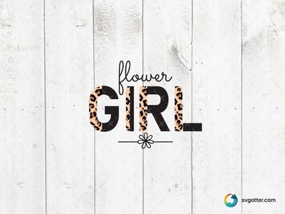 Flower Girl Leopard Print, Best for child, best on t-shirt, best to be applied with heat transfer vinyl