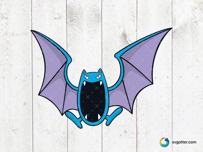 Flying Bat Pokemon, Best for Pokemon fans, best on t-shirt, best to be applied with screen printing