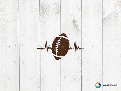 Football Heartbeat Design, Best for sports fans, best on t-shirts, best to be applied with heat transfer vinyl