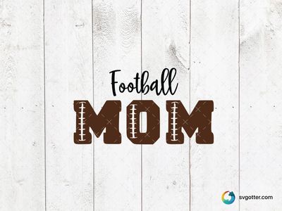 Football Mom Design, Best for sports fan moms, best on t-shirts, best to be applied with heat transfer vinyl