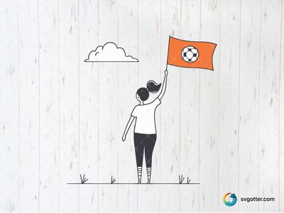 Football Mum with Flag, Best for sports fan, best on t-shirt, best to be applied with heat transfer vinyl