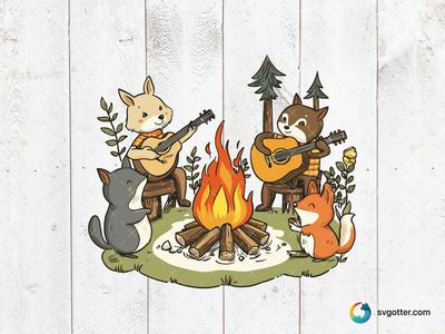 Forest Campfire Jam, Best for nature lovers, best on wall art, best to be applied with print and cut