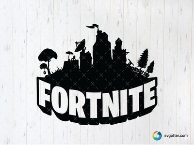 Fortnite Logo Silhouette, Best for gamers, best on t-shirt, best to be applied with screen printing