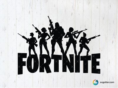 Fortnite Silhouette Logo, Best for gamers, best on t-shirt, best to be applied with screen printing