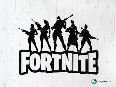 Fortnite Silhouette Logo, Best for gamers, best on t-shirt, best to be applied with screen printing